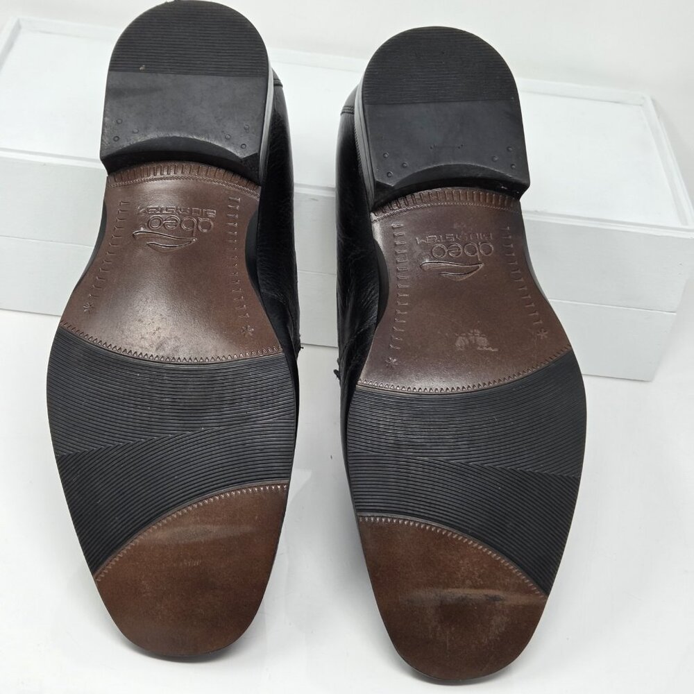 Abeo Bio System Venetian Comfort Shoe Loafers Black Leather Mens 9 - Picture 7 of 8